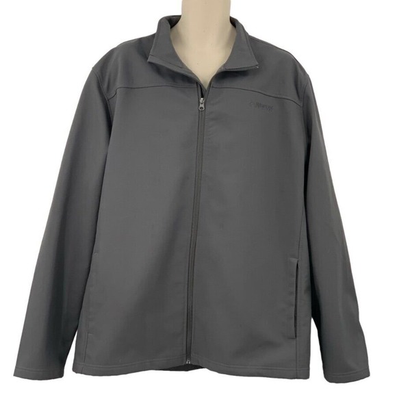 Magellan Outdoors Men's LS Full Zip Softshell Jacket‎ Fleece Lined Gray 2XL READ - Picture 2 of 10